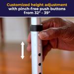 Drive Medical Trigger Release Folding Walker, Brushed Steel from Drive Medical