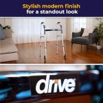 Drive Medical Trigger Release Folding Walker, Brushed Steel from Drive Medical