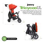 Joovy Tricycoo UL, Kids Tricycle, Folding Push Tricycle with Reversible Seat, 8 Stages, Rorange by Joovy - Baby