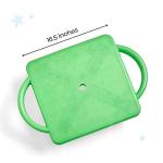 hand2mind Green Indoor Scooter Board with Safety Handles for Kids Ages 6-12, Plastic Floor Scooter Board with Rollers, Physical Education for Home, Homeschool Supplies (Pack of 1) by ETA hand2mind