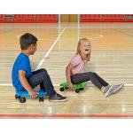 hand2mind Green Indoor Scooter Board with Safety Handles for Kids Ages 6-12, Plastic Floor Scooter Board with Rollers, Physical Education for Home, Homeschool Supplies (Pack of 1) by ETA hand2mind