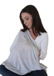 LK Baby Infinity Nursing Scarf Breastfeeding Cover Ultra Soft Premium Jersey Polyester- 100% AZO free and Safe for Baby (Light Grey Pattern) from LK Baby