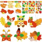 24 Sets Fall Craft Kits for Kids Cute Animals Turkey Autumn Owl Crafts DIY Maple Leaves Thanksgiving Crafts Bulk for Fall Theme Party Home Classroom Game Activities Party Favors by Funrous