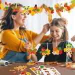 24 Sets Fall Craft Kits for Kids Cute Animals Turkey Autumn Owl Crafts DIY Maple Leaves Thanksgiving Crafts Bulk for Fall Theme Party Home Classroom Game Activities Party Favors by Funrous
