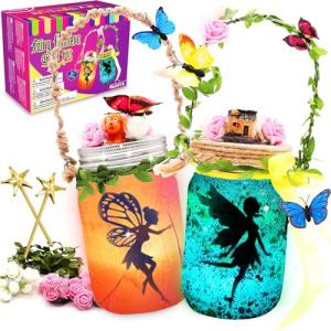 Alritz Fairy Lantern Craft Kit - Gift for Kids Ages 4-12 - Remote Control Mason Jar Night Light - DIY Garden Decor Art Project, Creative Activities for Birthday Party and School from Alritz