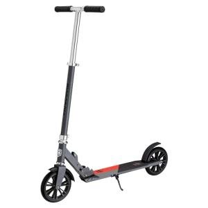 Mongoose Trace Youth/Adult Kick Scooter Folding and Non-Folding Design, Regular, Lighted, and Air Filled Wheels, Multiple Colors, Grey/Red , 180mm Wheels by Pacific Cycle, Inc.