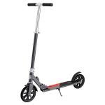 Mongoose Trace Youth/Adult Kick Scooter Folding and Non-Folding Design, Regular, Lighted, and Air Filled Wheels, Multiple Colors, Grey/Red , 180mm Wheels by Pacific Cycle, Inc.