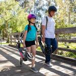 Mongoose Trace Youth/Adult Kick Scooter Folding and Non-Folding Design, Regular, Lighted, and Air Filled Wheels, Multiple Colors, Grey/Red , 180mm Wheels by Pacific Cycle, Inc.