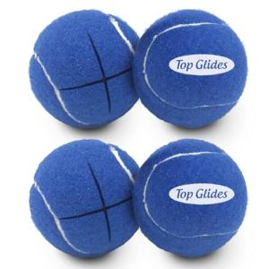 Top Glides Precut Walker Tennis Ball Glides - Dark Blue - 2 Pairs by Top Glides
