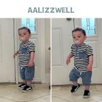 Aalizzwell 6-12 Months Infant Baby Boys Summer Clothes T Shirt Harem Shorts Outfit Spring Striped Clothing 9 Months Blue from 