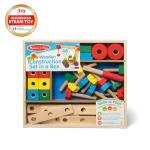 Melissa & Doug Wooden Construction Building Set in a Box (48 pcs) by Melissa & Doug