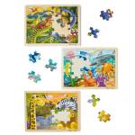 Melissa & Doug Jigsaw Puzzle Bundle (Dinosaur,Safari and Ocean) by Melissa and Doug