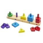 Melissa & Doug Stack and Sort Board - Wooden Educational Toy With 15 Solid Wood Pieces from Melissa & Doug