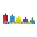 Melissa & Doug Stack and Sort Board - Wooden Educational Toy With 15 Solid Wood Pieces from Melissa & Doug