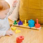 Melissa & Doug Stack and Sort Board - Wooden Educational Toy With 15 Solid Wood Pieces from Melissa & Doug