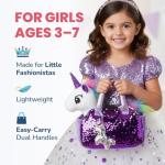 Little Jupiter Plush Pet Set with Purse - Unicorn Toys - Unicorn Stuffed Animal - Unicorn Gift for Girls - Kids Plushie (White Unicorn) Age 4 - 5 - 6 - 7 yrs from Little Jupiter