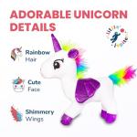 Little Jupiter Plush Pet Set with Purse - Unicorn Toys - Unicorn Stuffed Animal - Unicorn Gift for Girls - Kids Plushie (White Unicorn) Age 4 - 5 - 6 - 7 yrs from Little Jupiter