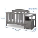 Delta Children Abby Convertible Crib and Changer, Grey from Delta Children