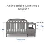 Delta Children Abby Convertible Crib and Changer, Grey from Delta Children