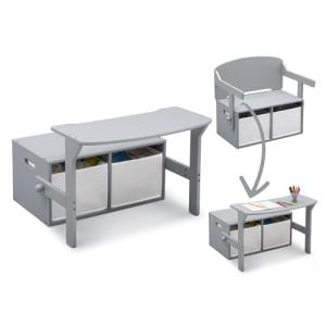 Delta Children MySize Kids Convertible Activity Bench, Grey by AmazonUs/DEN7B