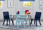 Delta Children Kids Table and Chair Set (4 Chairs Included) - Ideal for Arts & Crafts, Snack Time, Homeschooling, Homework & More, Grey/Blue from Delta Enterprise Corp - PLA