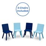 Delta Children Kids Table and Chair Set (4 Chairs Included) - Ideal for Arts & Crafts, Snack Time, Homeschooling, Homework & More, Grey/Blue from Delta Enterprise Corp - PLA