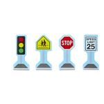 Melissa & Doug 18-Piece Wooden Take-Along Tabletop Town, 4 Rescue Vehicles, Play Pieces, Bridge from Melissa & Doug