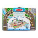 Melissa & Doug 18-Piece Wooden Take-Along Tabletop Town, 4 Rescue Vehicles, Play Pieces, Bridge from Melissa & Doug