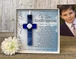 The Grandparent Gift Handmade Glass, Confirmation Gift Cross for Boy from The Grandparent Gift