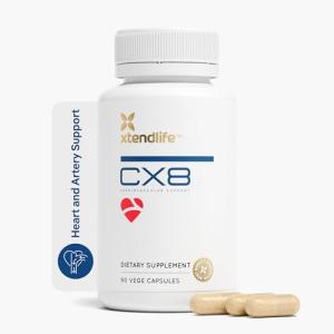 Xtend-Life | CX8 Cardiovascular Support | Supplement with Vitamin D & K2 MK7 | Promote Heart Health, Lower Blood Pressure, Cholesterol, & Arterial Calcification | Men & Women | 90 Vegetarian Capsules from XTENDLIFE