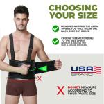 NeoTech Care Adjustable Back Brace Lumbar Support Belt with Suspenders, Charcoal Color, Size XXL from NEOtech Care