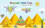 Veatree 308 PCS Magnetic Building Sticks Blocks Toys, Magnet Educational Toys Magnetic Blocks Sticks Stacking Toys Set for Kids and Adult, Non-Toxic Building Toy 3D Puzzle with Storage Bag from Veatree