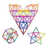 Veatree 308 PCS Magnetic Building Sticks Blocks Toys, Magnet Educational Toys Magnetic Blocks Sticks Stacking Toys Set for Kids and Adult, Non-Toxic Building Toy 3D Puzzle with Storage Bag from Veatree