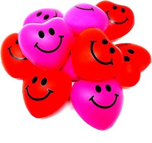 4E's Novelty Heart Stress Ball (24 Pack) Bulk Mini 1.5" - Valentines Squishies - for Class Valentines Party Favors for Kids, Valentines Day Gifts for Kids Classroom from 4E's Novelty