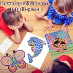 6 Sheets Diamond Window Art Craft Kits for Kids, Suncatcher Kit for Ages 6 7 8 9 10 Flower Sun Dolphin DIY Diamond Painting Kit for Girls or Boys Ages 6+ Gemstone Sticker as Christmas Party Decor from Yazhiji