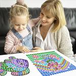 6 Sheets Diamond Window Art Craft Kits for Kids, Suncatcher Kit for Ages 6 7 8 9 10 Flower Sun Dolphin DIY Diamond Painting Kit for Girls or Boys Ages 6+ Gemstone Sticker as Christmas Party Decor from Yazhiji