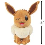 PokÃ©mon 8-Inch Eevee & Pikachu Plush 2-Pack - Officially Licensed - 8" Quality & Soft Stuffed Animal Toys - Let's Go Starters - Great Gift for Kids & Fans of Pokemon from Wicked Cool Toys