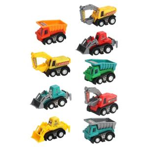 Kids Construction Car Toys for 2 3 4 Year Old Boys Toddler Mini Pull Back Vehicles Excavator Truck Tractor Party Supplies Favors Egg Stuffers Birthday Gift (Color Random) from Fajiabao