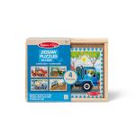 Melissa & Doug Construction Vehicles 4-in-1 Wooden Jigsaw Puzzles (48 pcs) from Melissa & Doug
