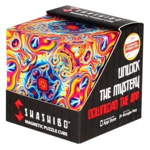 SHASHIBO Shape Shifting Box - Award-Winning, Patented Fidget Cube w/ 36 Rare Earth Magnets - Extraordinary 3D Magic Cube â Shashibo Cube Magnet Fidget Toy Transforms Into Over 70 Shapes (Spaced Out) from Shashibo