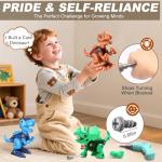 Dinosaur Toys for 3 4 5 6 7 Year Old Boys, Take Apart Dinosaur Toys for Kids 3-5 STEM Construction Building Toys with Electric Drill for Kids Ages 3-8, Dinosaur Toy Christmas Birthday Gifts Boys Girls by Laradola