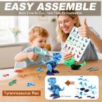 Dinosaur Toys for 3 4 5 6 7 Year Old Boys, Take Apart Dinosaur Toys for Kids 3-5 STEM Construction Building Toys with Electric Drill for Kids Ages 3-8, Dinosaur Toy Christmas Birthday Gifts Boys Girls by Laradola