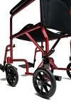 Everest & Jennings Transport Wheelchair, Lightweight & Compact Folding Aluminum, 17" Seat, Red by GF Health Products, Inc.