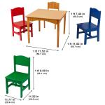 KidKraft Nantucket Kid's Wooden Table & 4 Chairs Set with Wainscoting Detail - Primary, Gift for Ages 3-8 from KidKraft