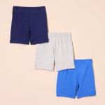 Amazon Essentials Baby Infant Cotton Pull-On Shorts, Blue/Grey, 9-12 Months from Amazon Essentials