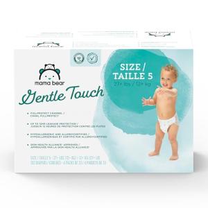 Amazon Brand - Mama Bear Gentle Touch Diapers, Hypoallergenic, Size 5, 132 Count (4 packs of 33) by Amazon.com Services, LLC