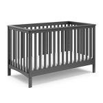 Storkcraft Hillcrest 5-in-1 Convertible Crib (Gray) - Converts from Baby Crib to Toddler Bed, Daybed and Full-Size Bed, Fits Standard Full-Size Crib Mattress, Adjustable Mattress Support Base by Status by StorkCraft Mfg.