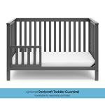 Storkcraft Hillcrest 5-in-1 Convertible Crib (Gray) - Converts from Baby Crib to Toddler Bed, Daybed and Full-Size Bed, Fits Standard Full-Size Crib Mattress, Adjustable Mattress Support Base by Status by StorkCraft Mfg.