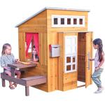 KidKraft Modern Outdoor Wooden Playhouse with Picnic Table, Mailbox and Outdoor Grill, Gift for Ages 3+ by KidKraft