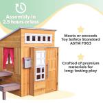 KidKraft Modern Outdoor Wooden Playhouse with Picnic Table, Mailbox and Outdoor Grill, Gift for Ages 3+ by KidKraft